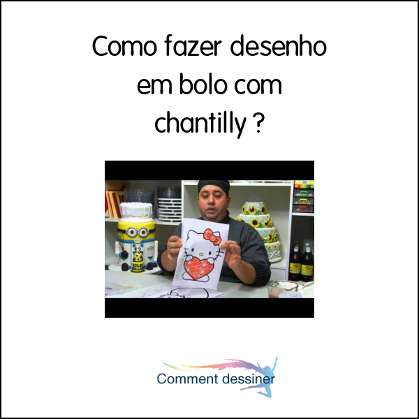 Como fazer desenho em bolo com chantilly